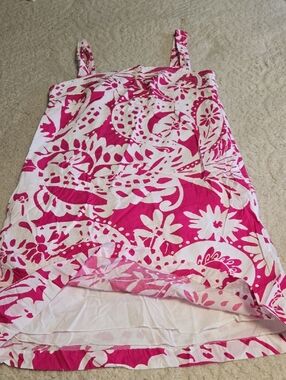 J. Crew Pink and White Floral Lined 100% Cotton Sun Dress